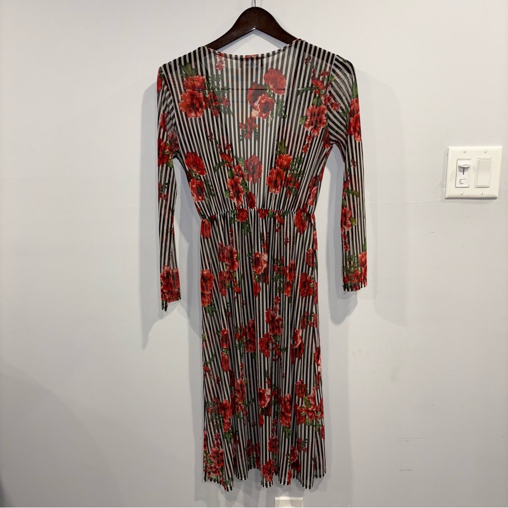 Floral Striped Duster